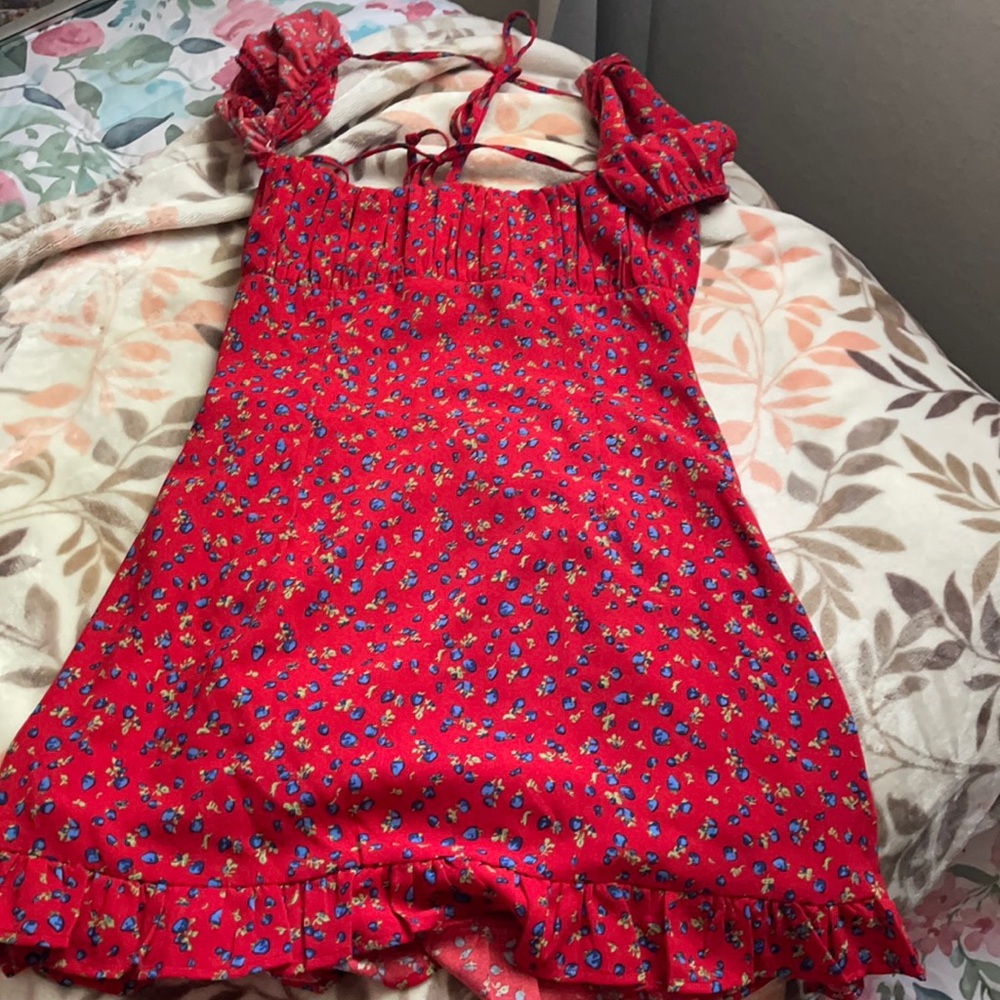 Floral red dress Size Small